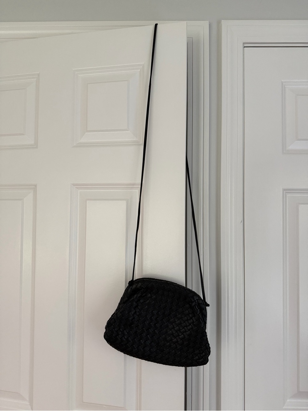 Quince Italian Leather Handwoven Pouch Crossbody Clutch